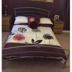 Metal Double bed frame & Mattress