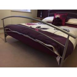 Metal Double bed frame & Mattress