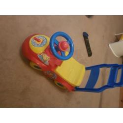 Kids scooter and car rocker and