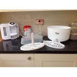 tommee tippee perfect prep machine and tommee tippee electric steriliser. Used.
