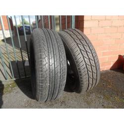 2x 205/65R15 94V TYRES - AS NEW!