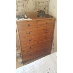 Solid Wood 5 Drawer Dresser