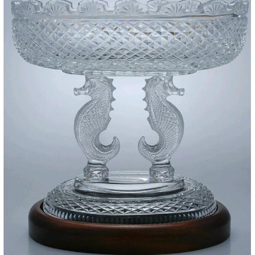 Waterford Crystal centrepiece double seahorse bowl