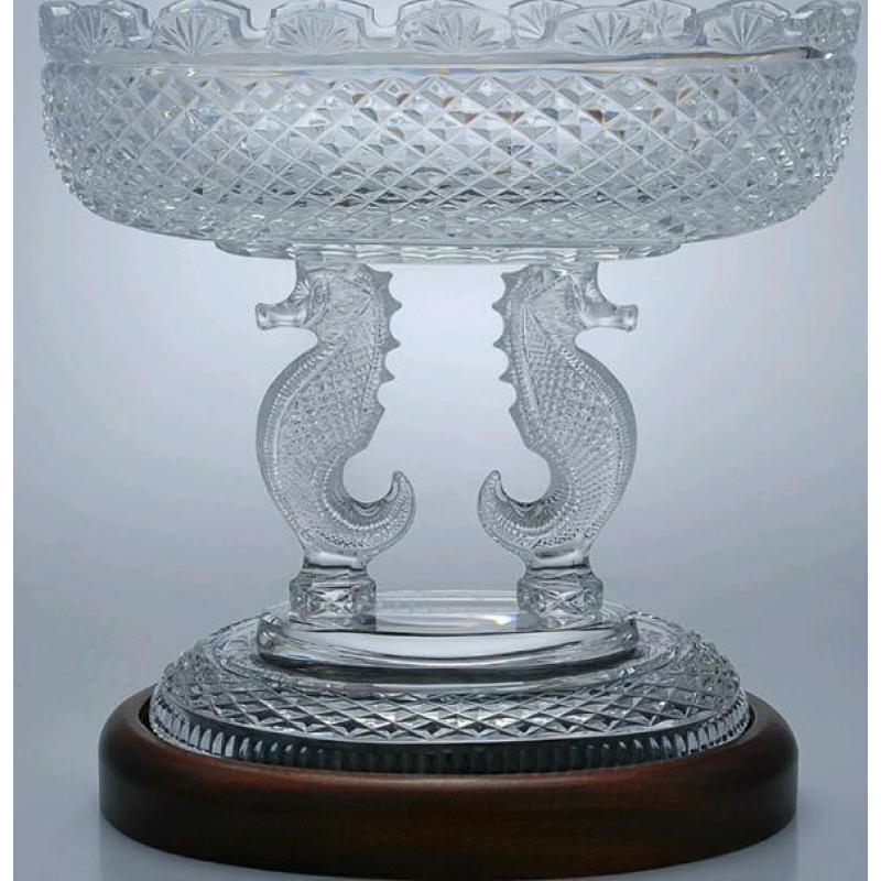Waterford Crystal centrepiece double seahorse bowl
