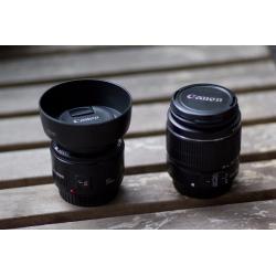 Canon 50mm 1.8 & 18-55mm f/3.5-5.6 Lenses
