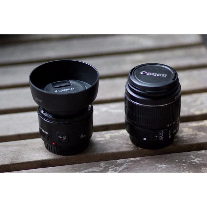 Canon 50mm 1.8 & 18-55mm f/3.5-5.6 Lenses