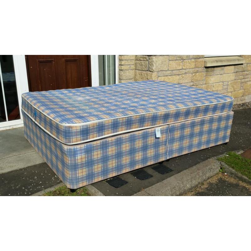 Small double bed with orthopaedic mattress