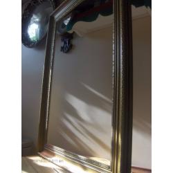 Large Vintage Gold Frame , Italian Wooden Frame