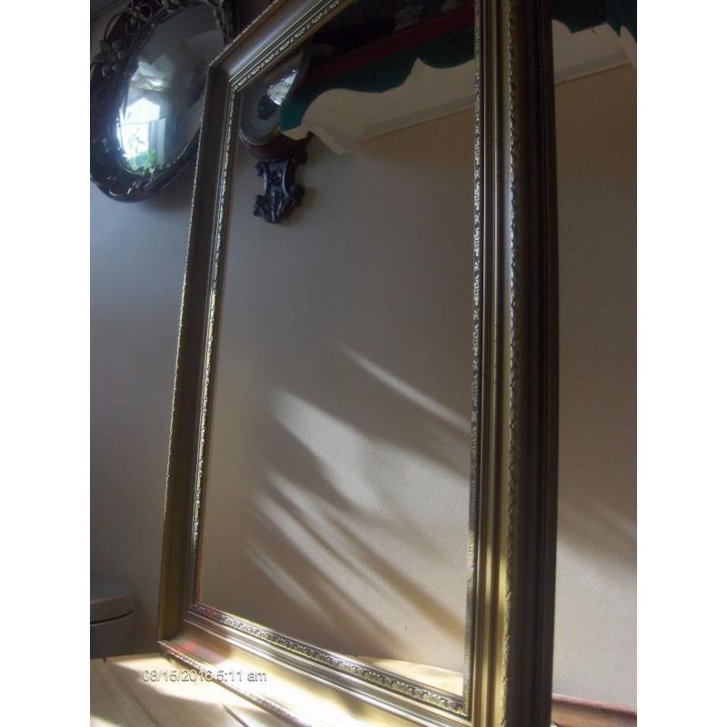 Large Vintage Gold Frame , Italian Wooden Frame