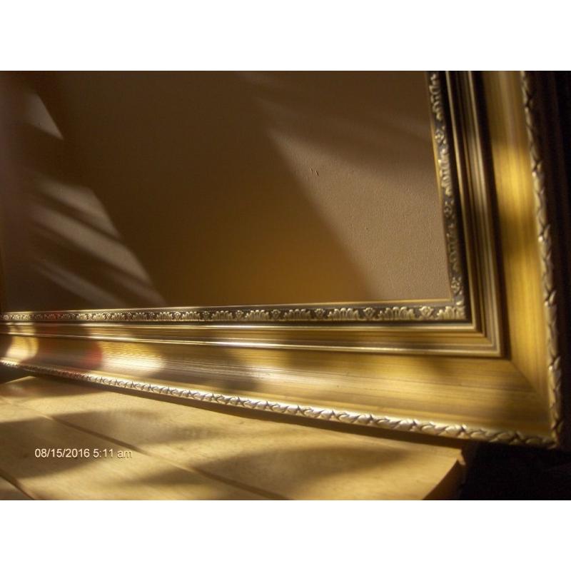 Large Vintage Gold Frame , Italian Wooden Frame