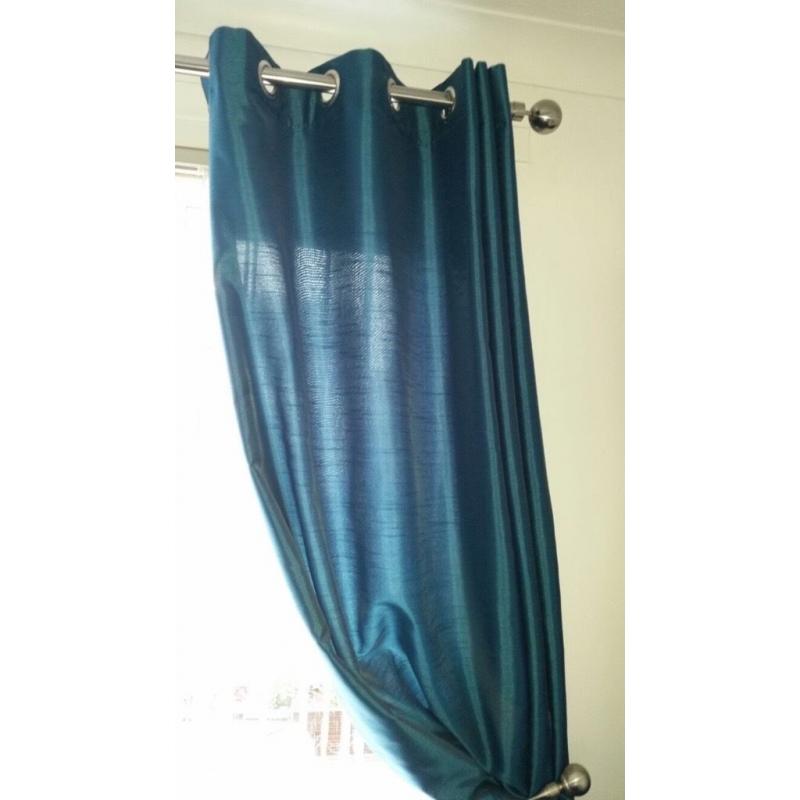 Teal Curtains