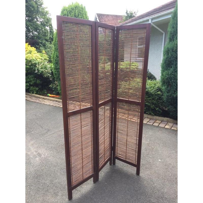 Rattan privacy screen