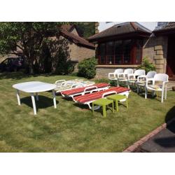 Garden furniture, dining table, 5 chairs