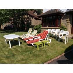 Garden furniture, dining table, 5 chairs