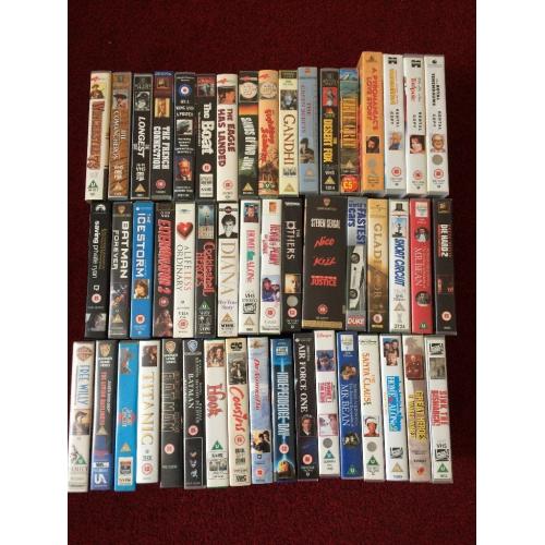 79 VHS Movie Assortment Videos