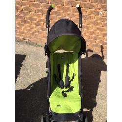 Lime green Chicco stroller