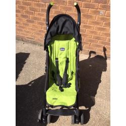 Lime green Chicco stroller
