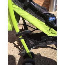 Lime green Chicco stroller