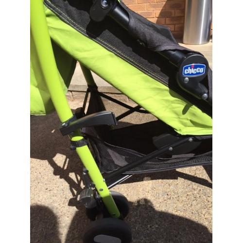 Lime green Chicco stroller