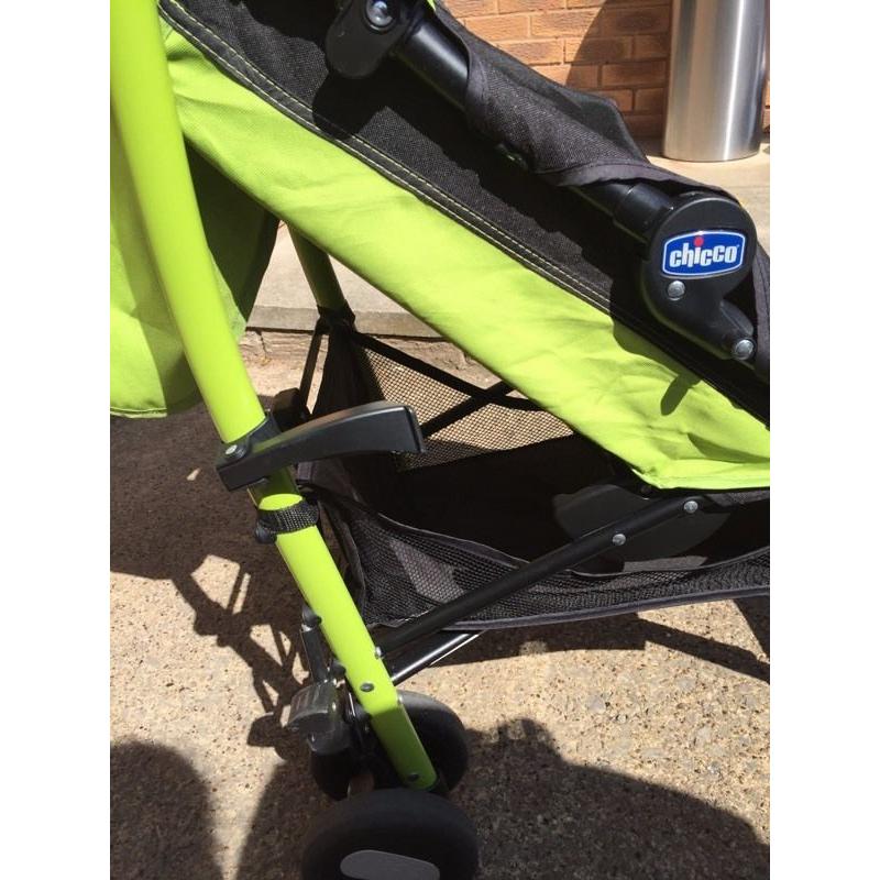 Lime green Chicco stroller