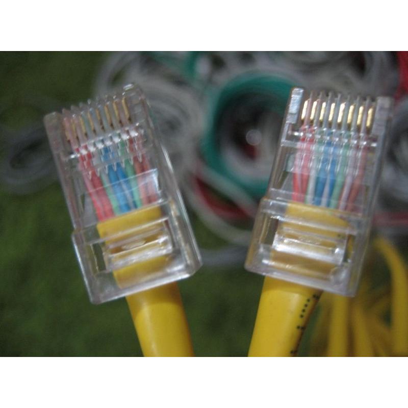 CAT-5E Ethernet Networking Cables Job Lot (5kg total weight) various lengths 0.5m - 5m