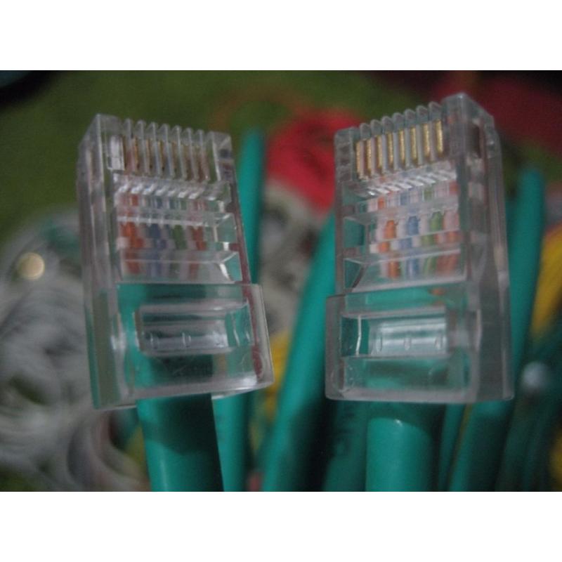 CAT-5E Ethernet Networking Cables Job Lot (5kg total weight) various lengths 0.5m - 5m