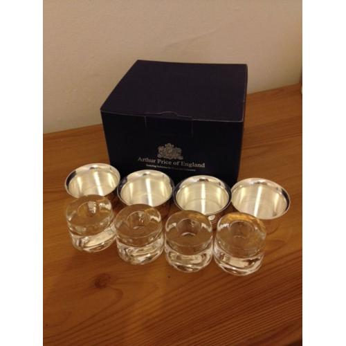 4 Arthur Price Candle Holders Silver Plated