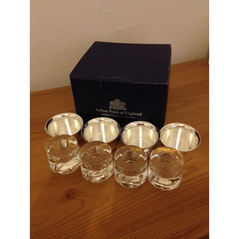4 Arthur Price Candle Holders Silver Plated