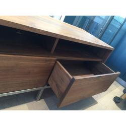 CRATE & BARREL - TV Stand / Media Console - Solid Walnut Wood - Excellent Condition