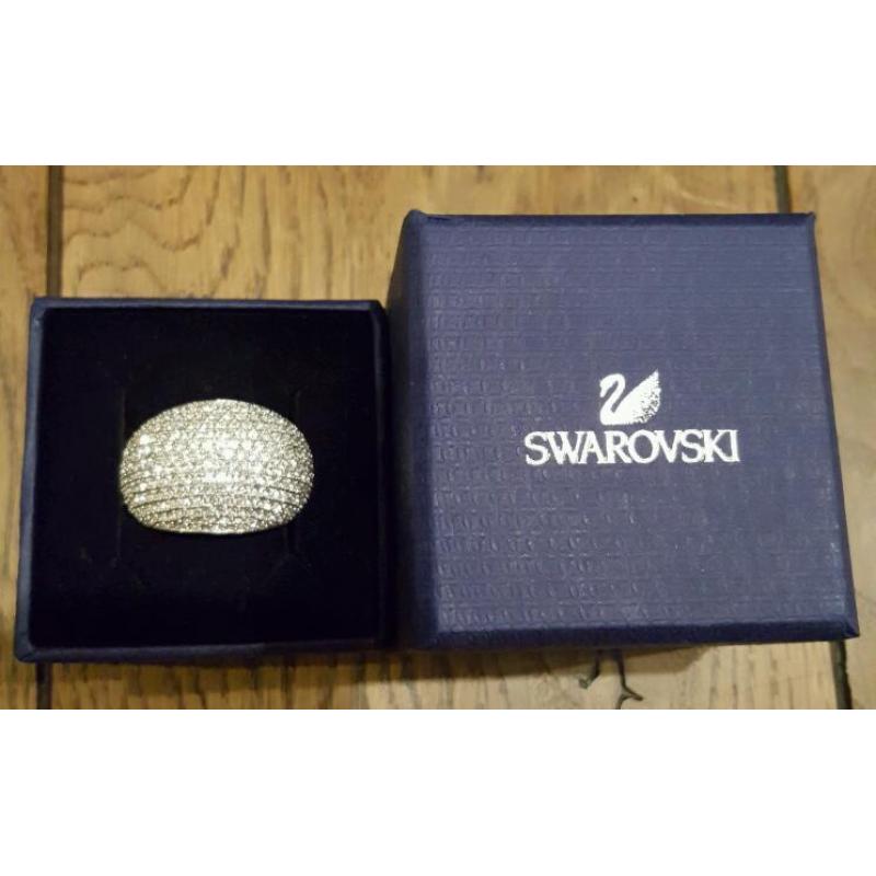 Swarovski Crystal Pave ring size 38