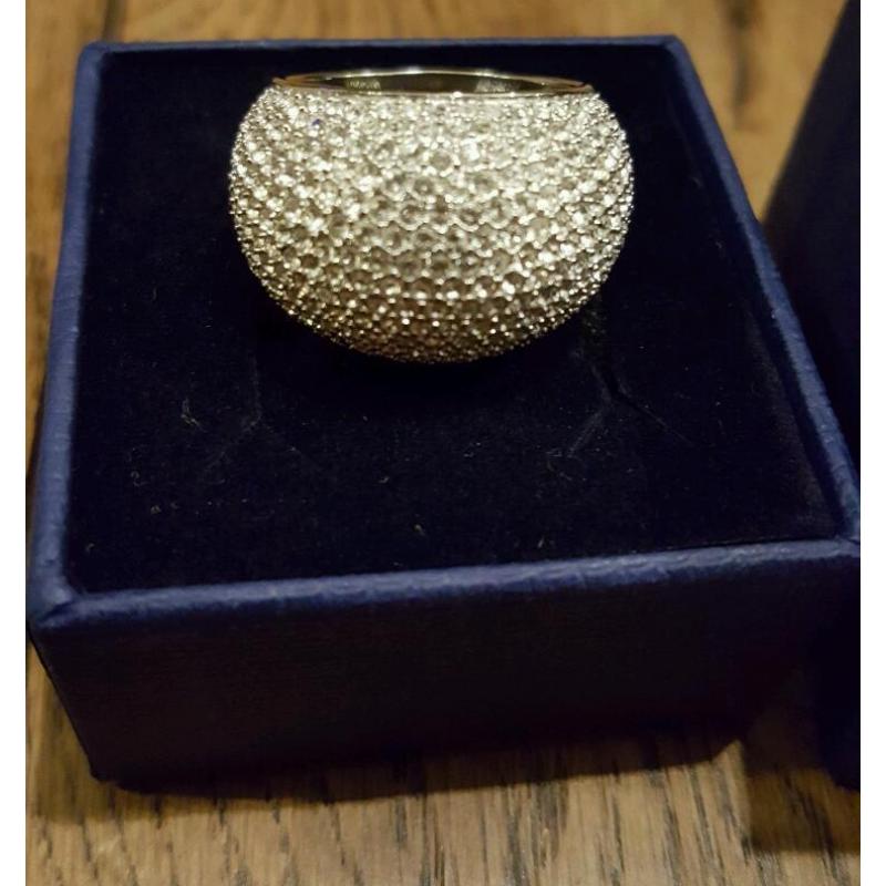 Swarovski Crystal Pave ring size 38