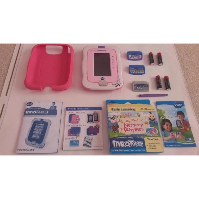 innotab 3 Pink like NEW with 3 games, case including batteries