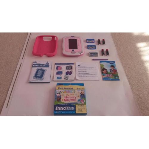 innotab 3 Pink like NEW with 3 games, case including batteries
