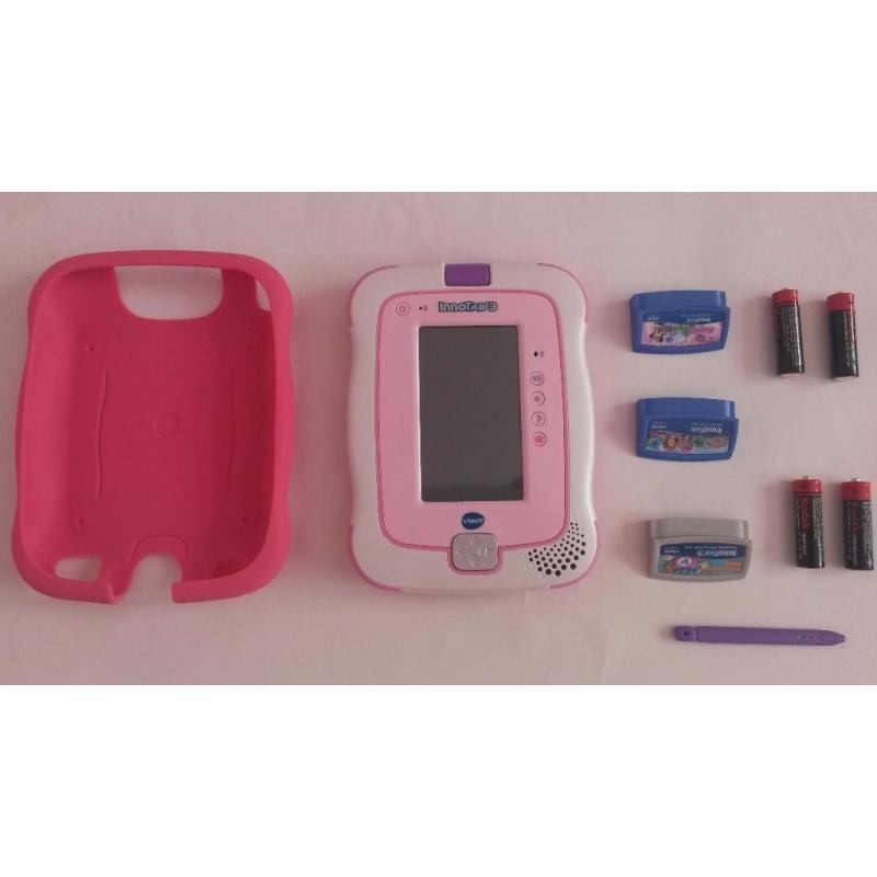 innotab 3 Pink like NEW with 3 games, case including batteries
