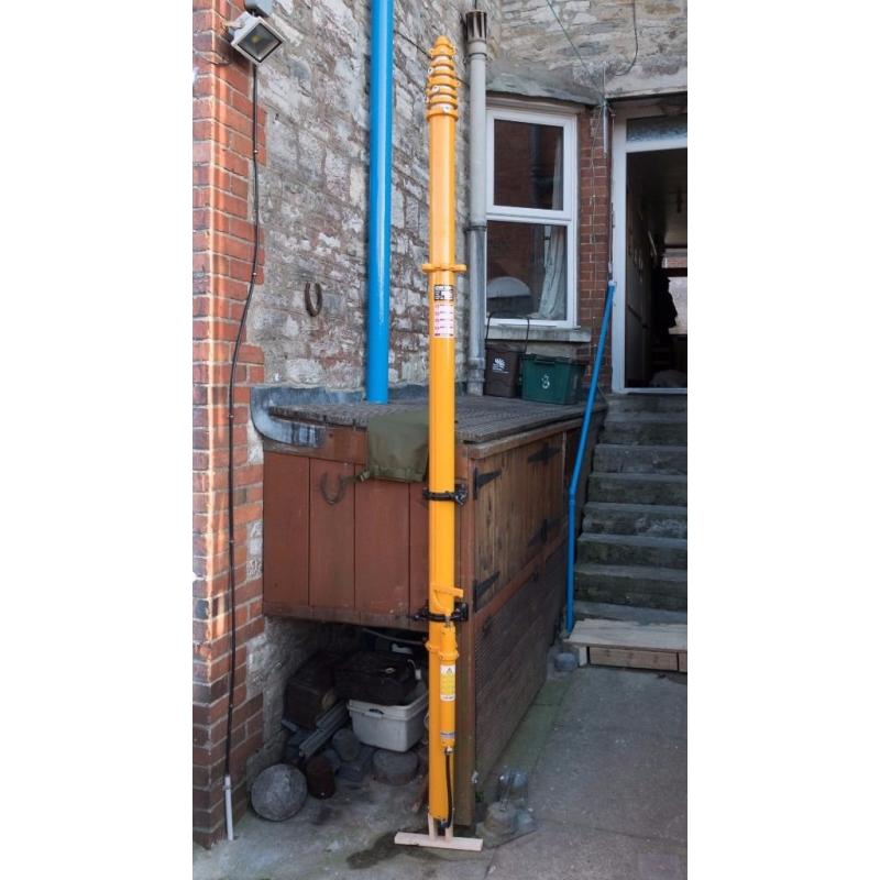 Clark Mast 15m telescopic pneumatic mast photography with remote camera head system.
