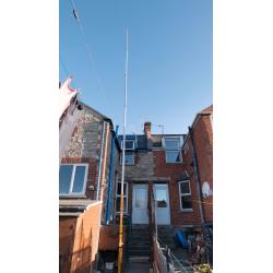 Clark Mast 15m telescopic pneumatic mast photography with remote camera head system.