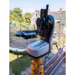 Clark Mast 15m telescopic pneumatic mast photography with remote camera head system.