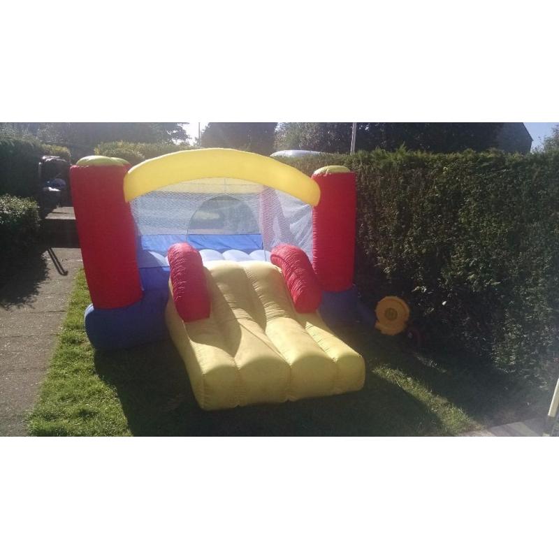 Bouncy castle and blower