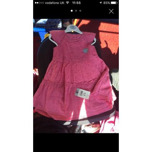 Girls 2piece dress and pants 6-9months