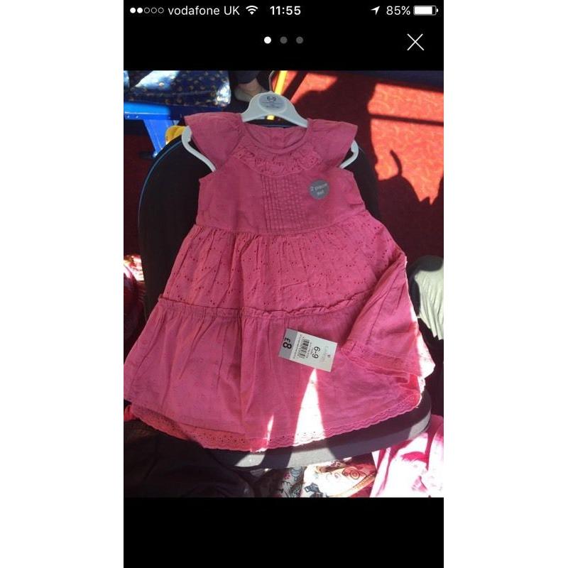 Girls 2piece dress and pants 6-9months