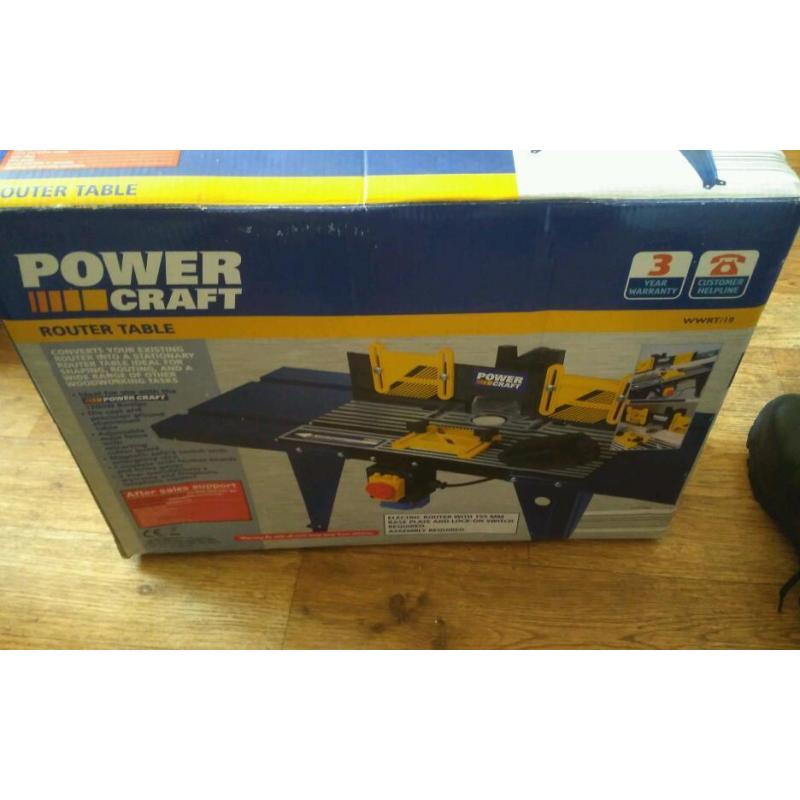 Power craft router table