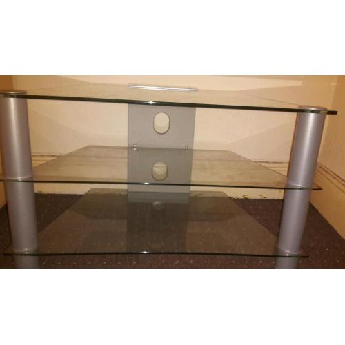 Glass tv stand
