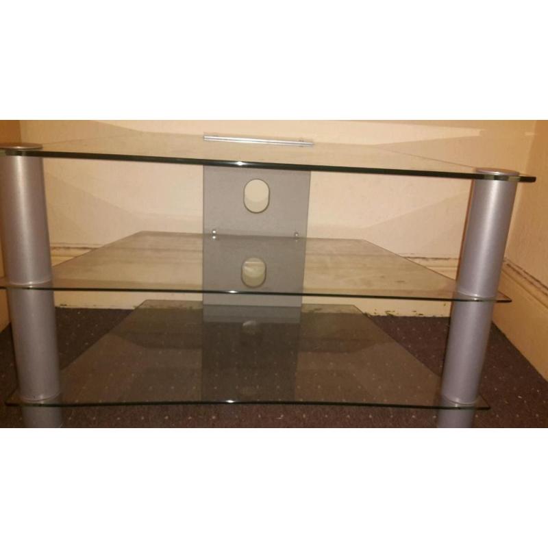 Glass tv stand