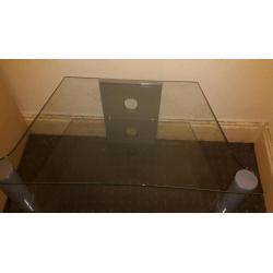 Glass tv stand