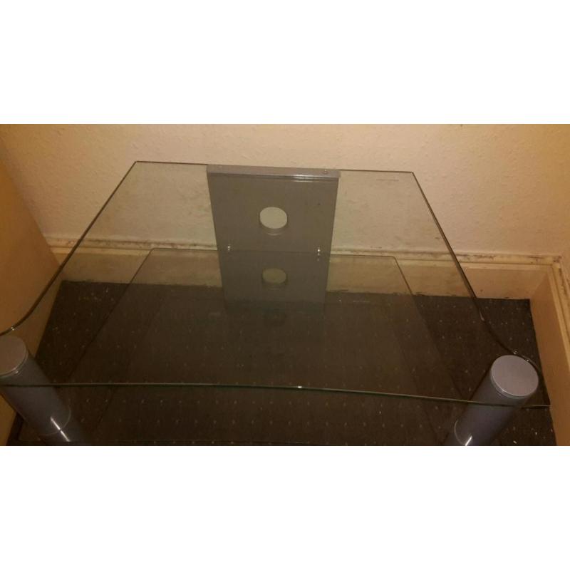 Glass tv stand