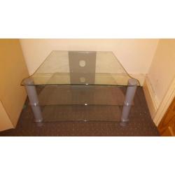 Glass tv stand