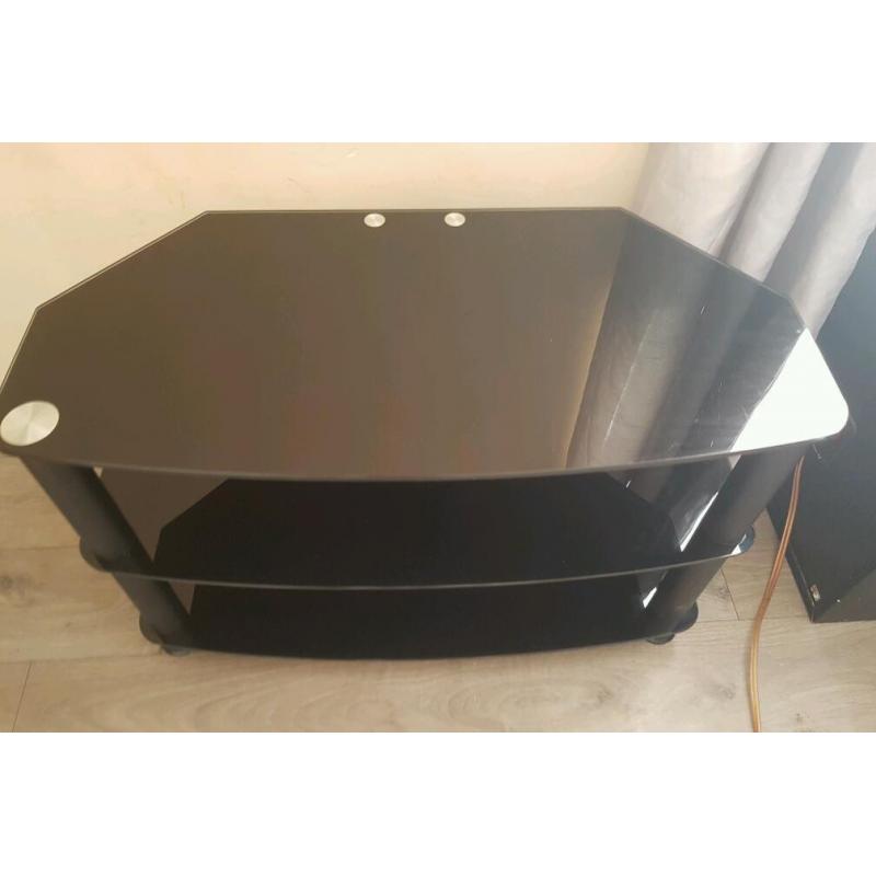 Glass tv stand