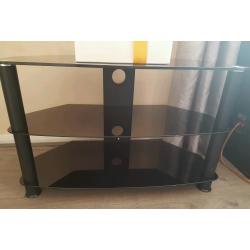 Glass tv stand