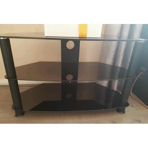 Glass tv stand