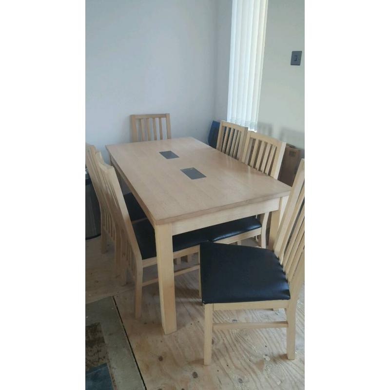 Table and 6 chairs